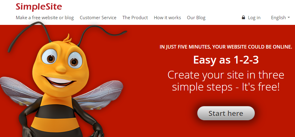 SimpleSite free website development tool