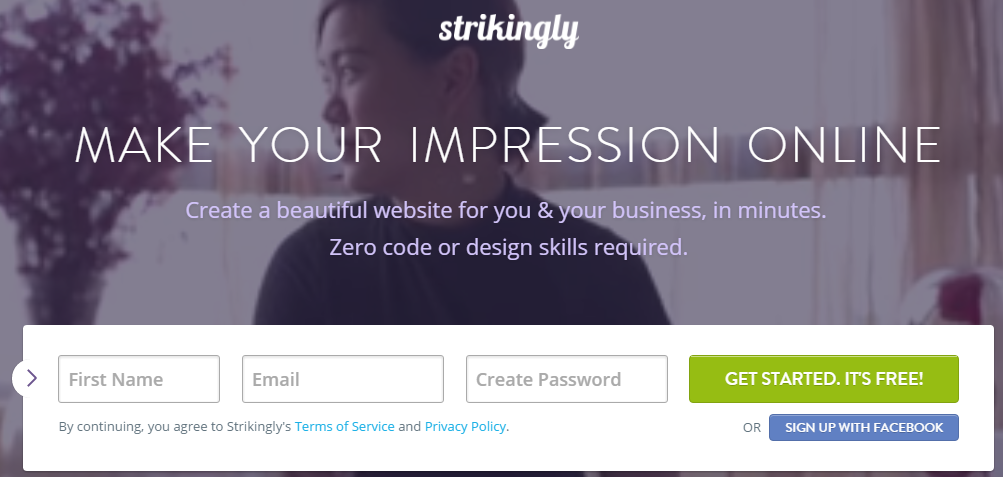 Strikingly free online website builder