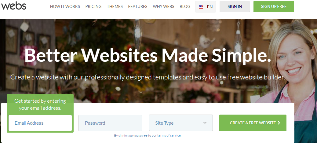 webs free website builder