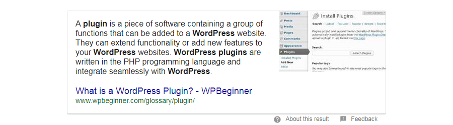 paragraph featured snippet