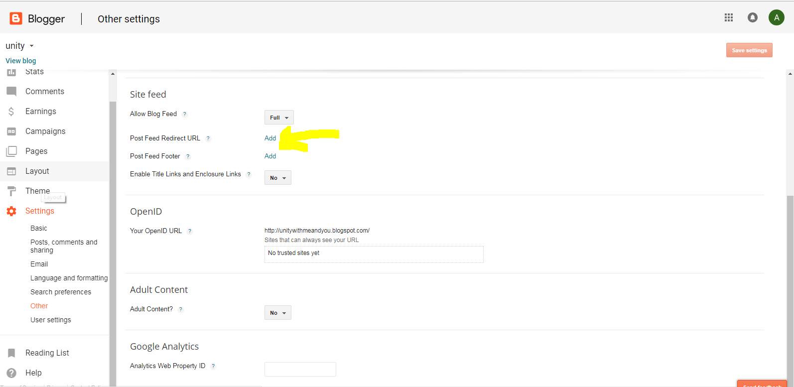 Redirect your Blog Feeds